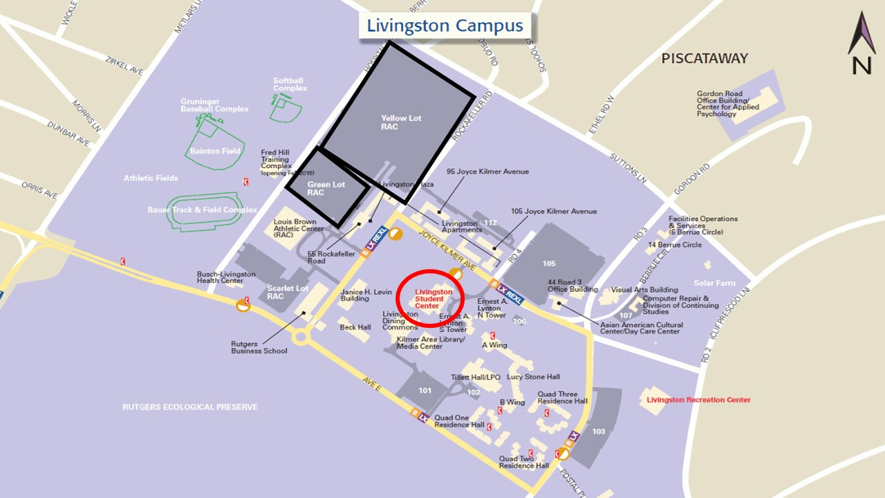 Rutgers Livingston Campus Map